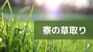Read more about the article 寮の草取り