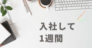 Read more about the article 入社して1週間！
