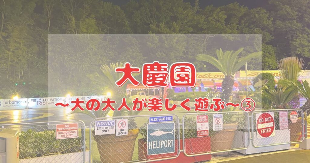 Read more about the article 大慶園～大の大人が楽しく遊ぶ～③