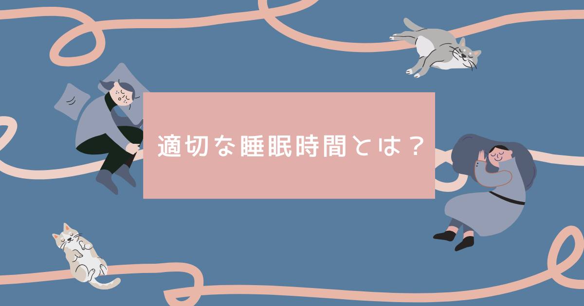 あなたが現在見ているのは 適切な睡眠時間って？