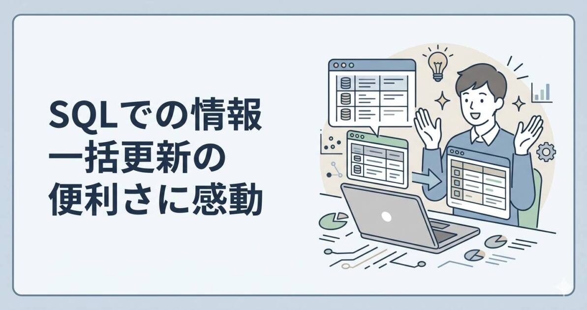 あなたが現在見ているのは SQLでの情報一括更新の便利さに感動