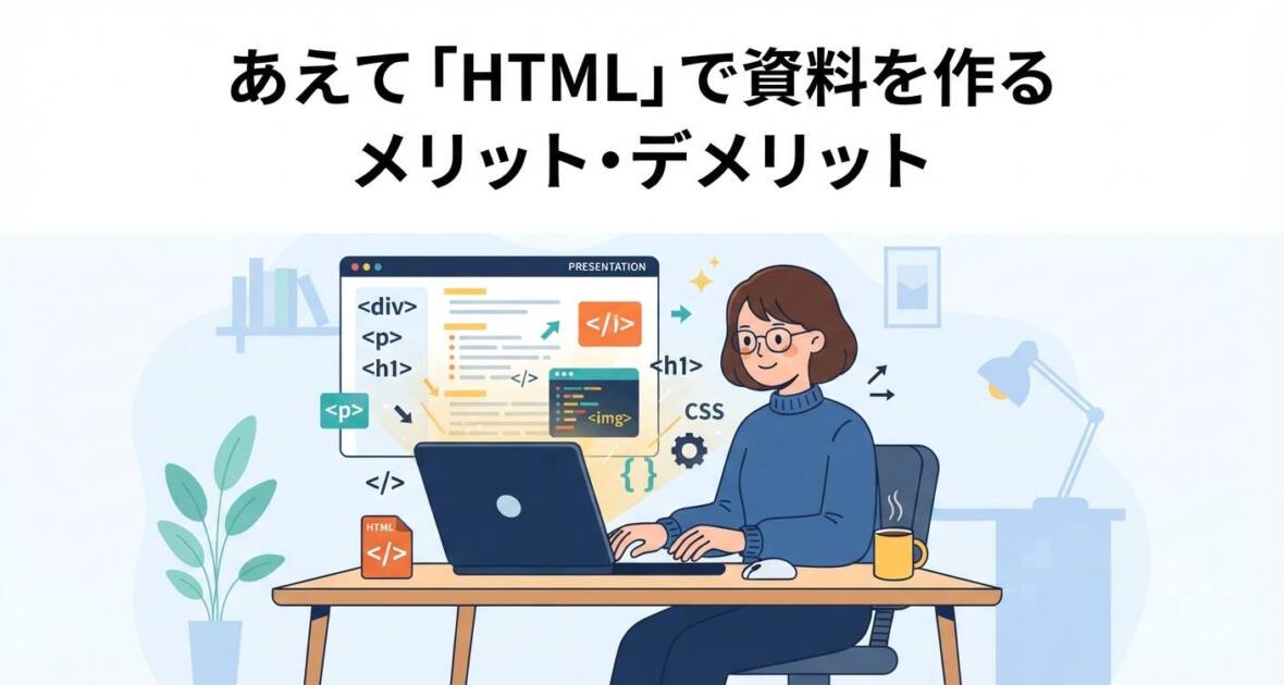 あなたが現在見ているのは あえて「HTML」で資料を作るメリット・デメリット